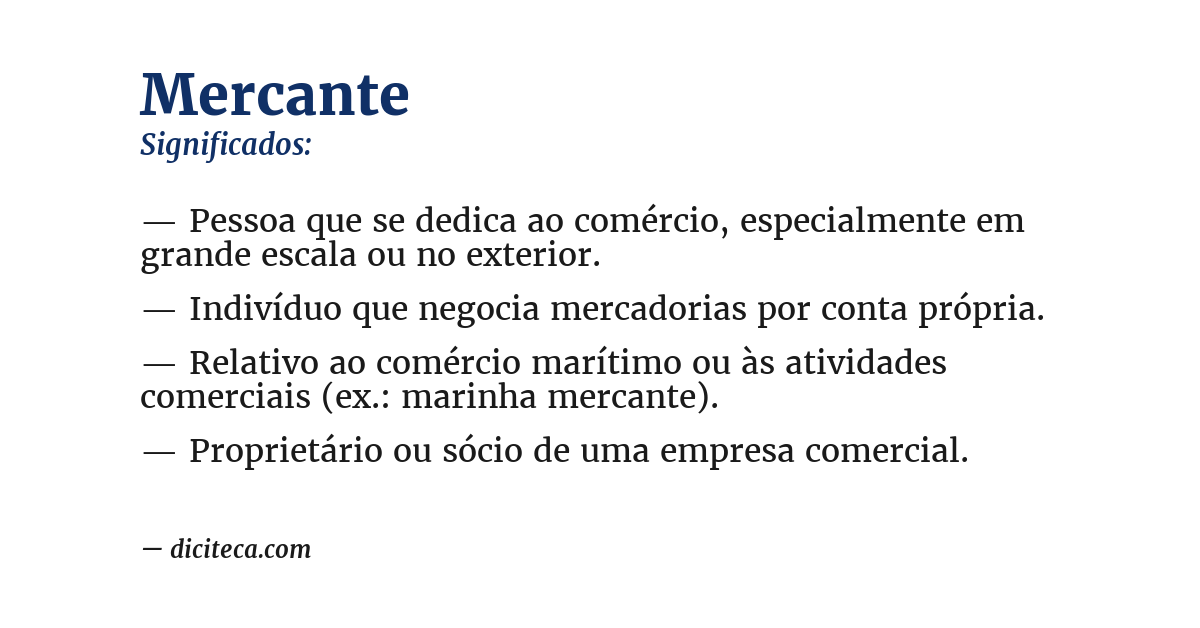 Significado de mercante