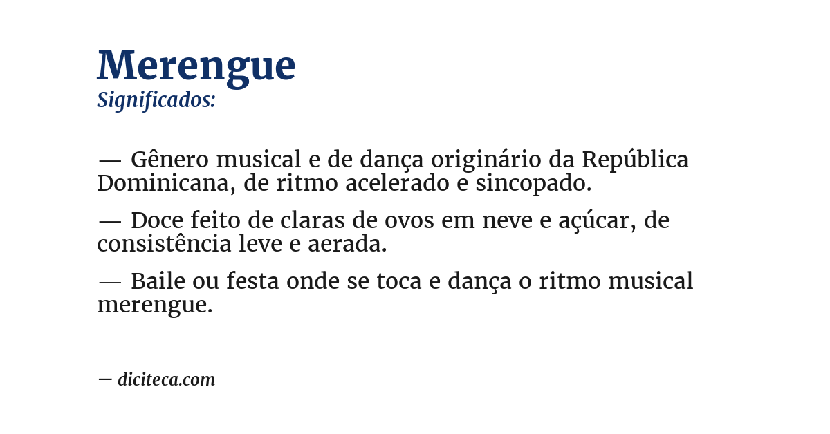 Significado de merengue