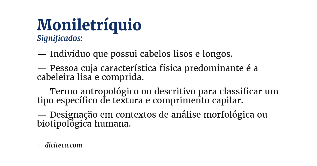 Significado de moniletríquio