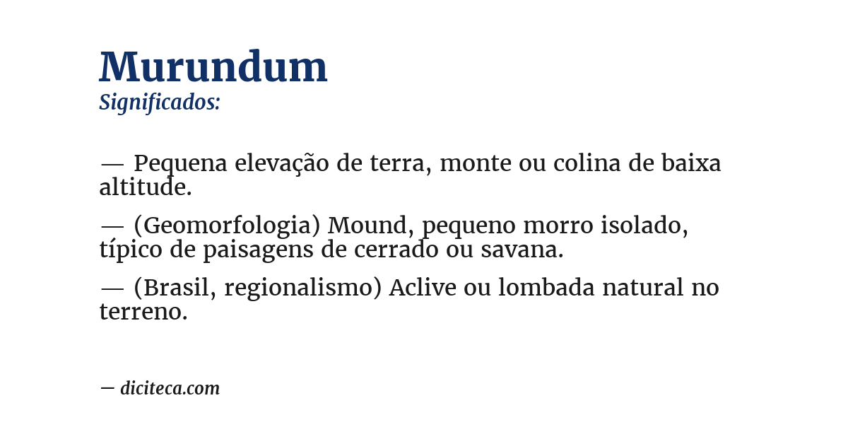 Significado de murundum