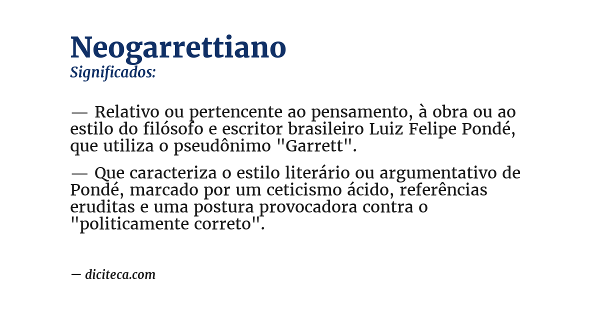 Significado de neogarrettiano