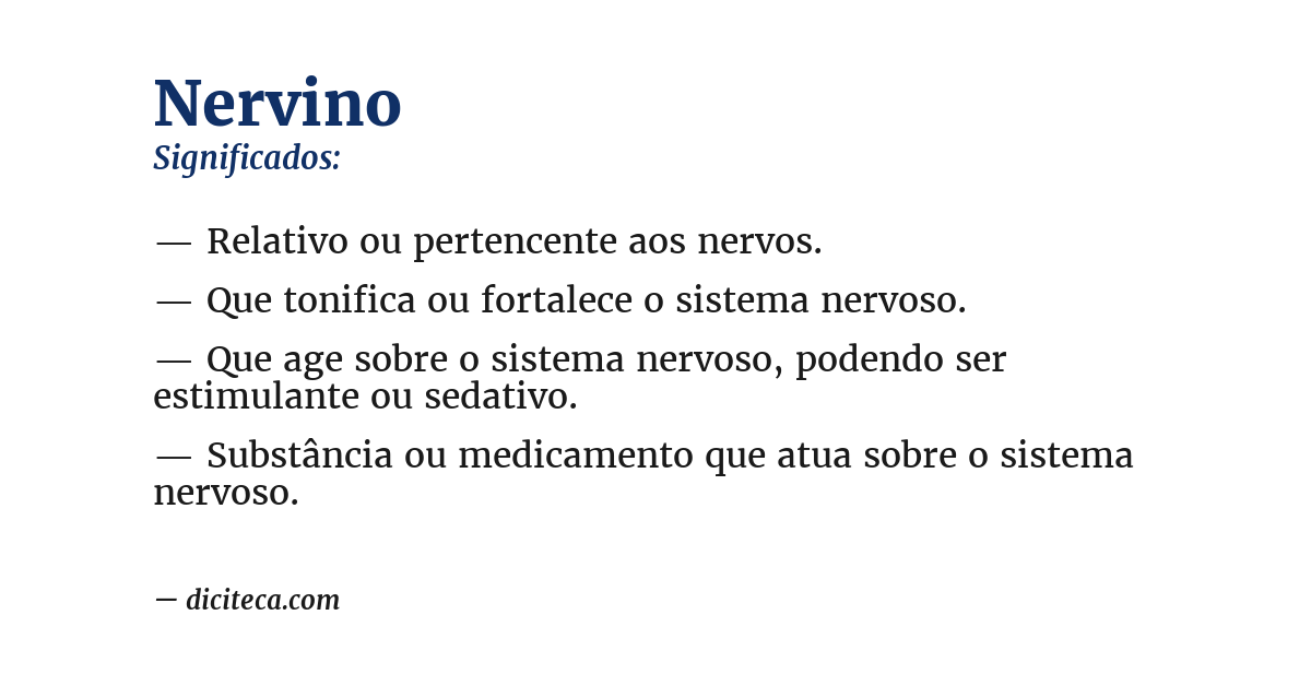 Significado de nervino
