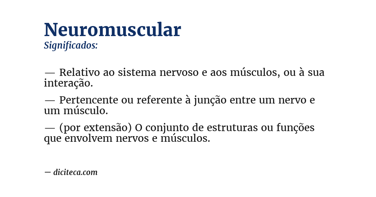 Significado de neuromuscular