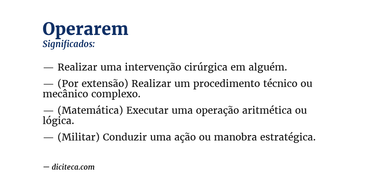 Significado de operarem