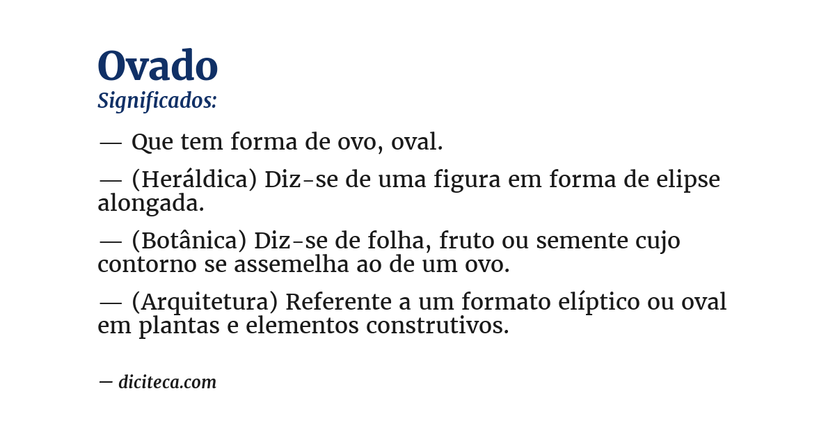 Significado de ovado