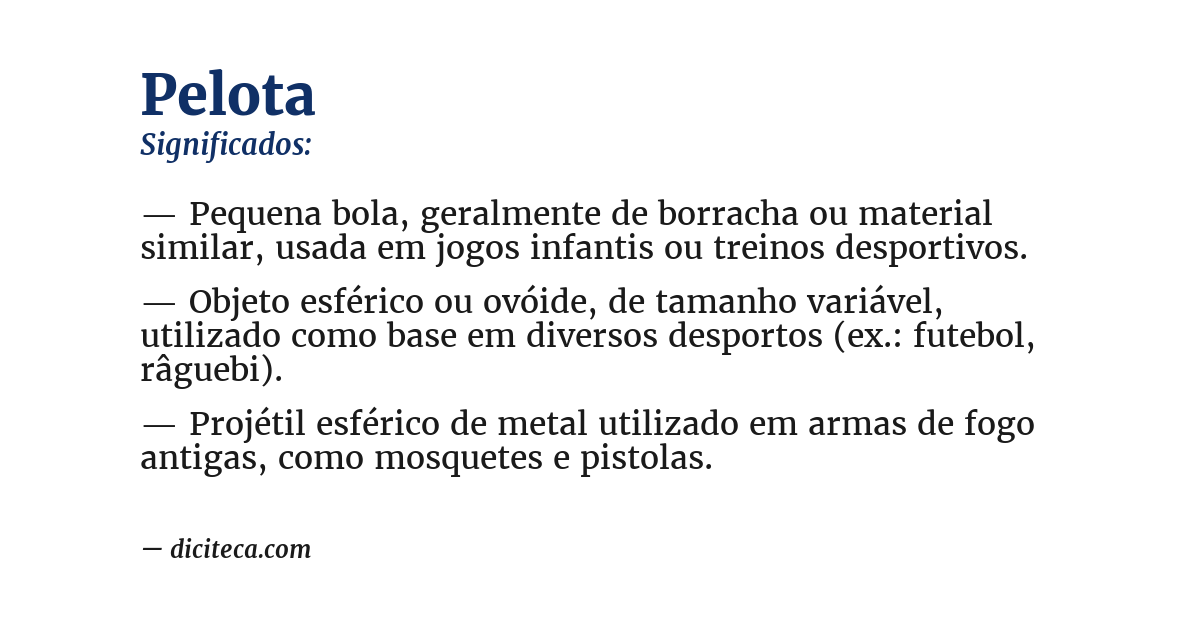 Significado de pelota