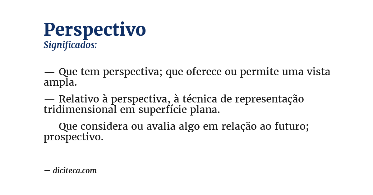 Significado de perspectivo