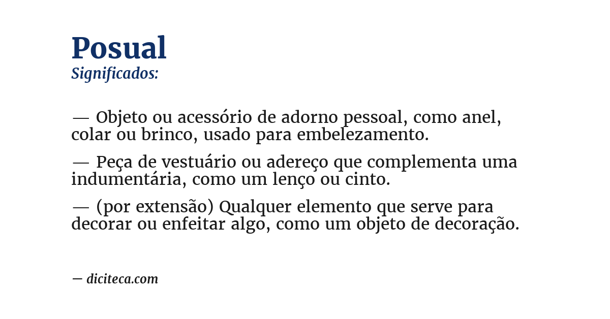 Significado de posual