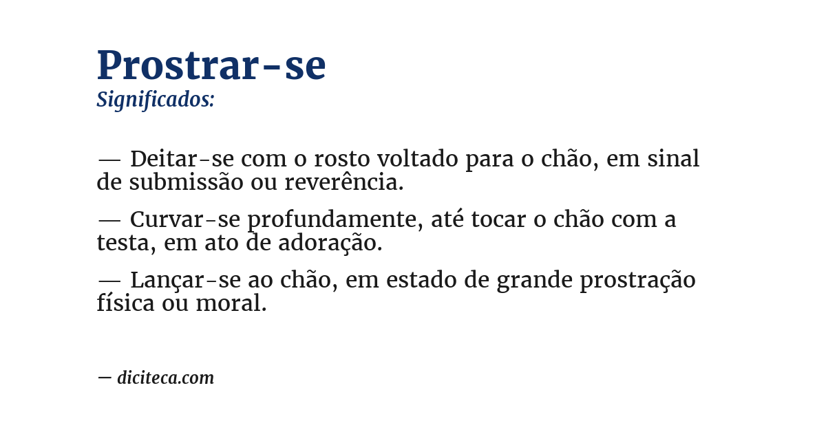 Significado de prostrar-se