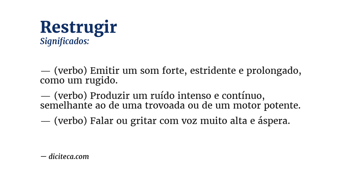Significado de restrugir