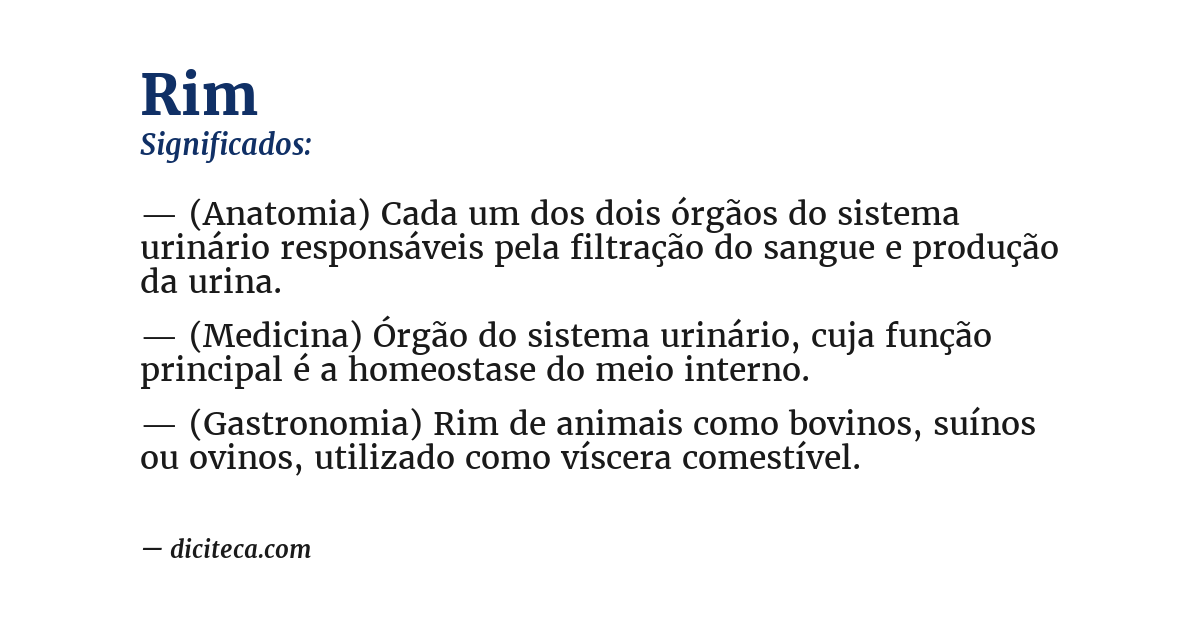 Significado de rim