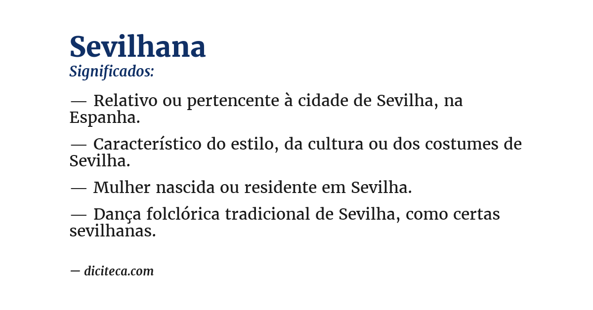 Significado de sevilhana