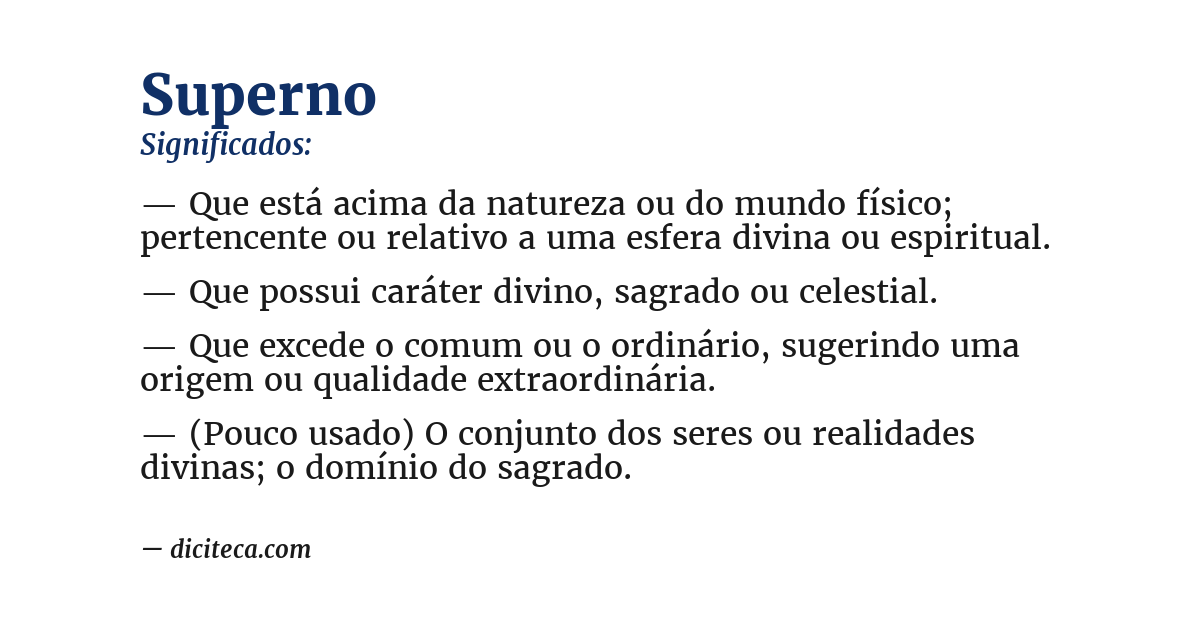 Significado de superno