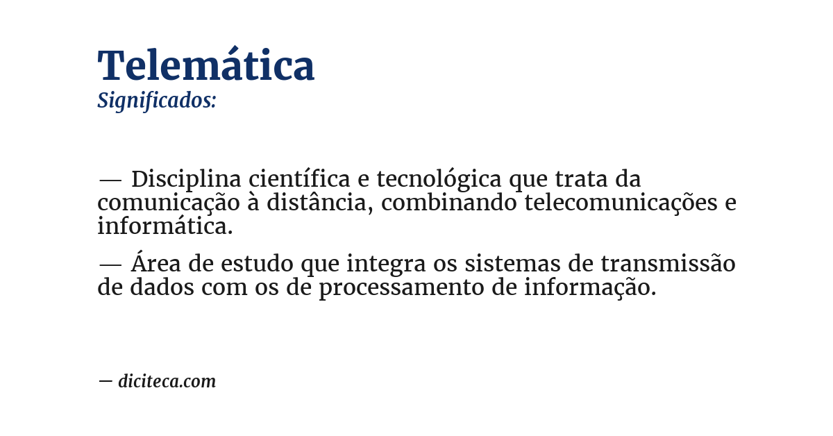Significado de telemática