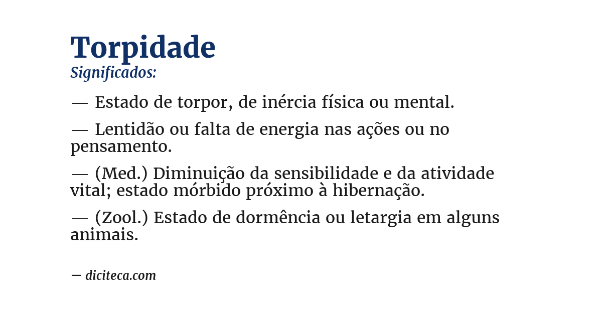Significado de torpidade