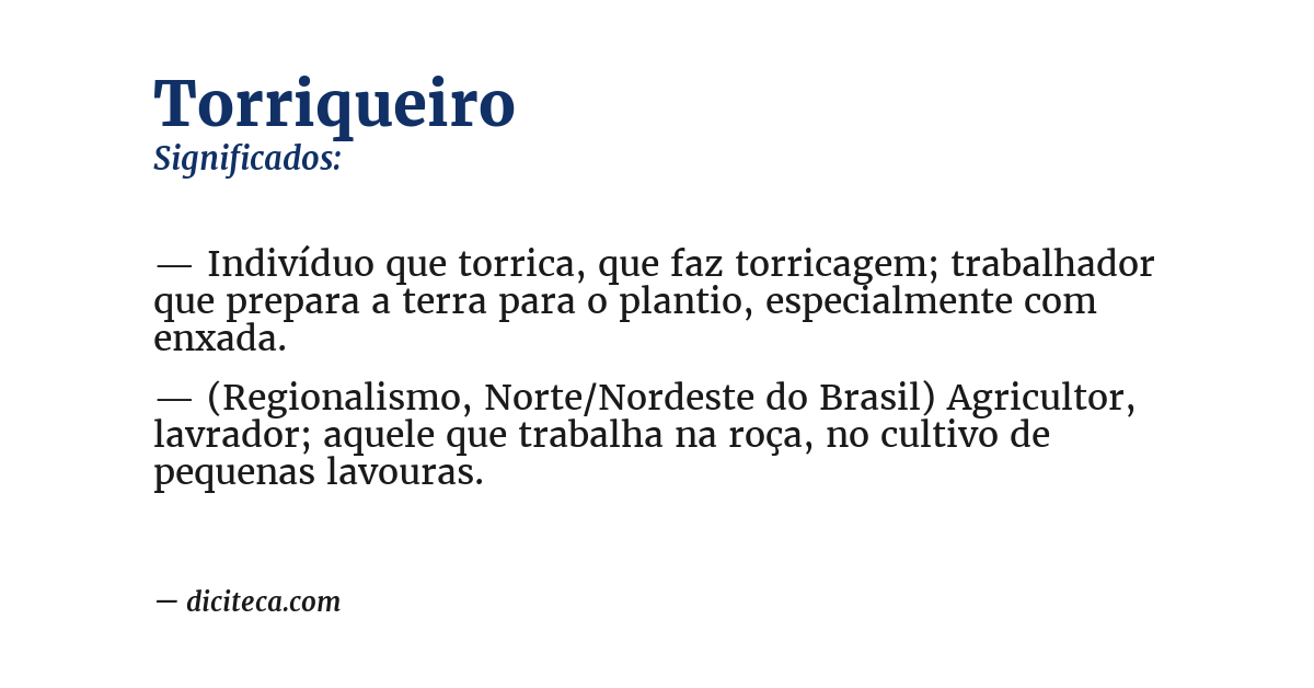 Significado de torriqueiro