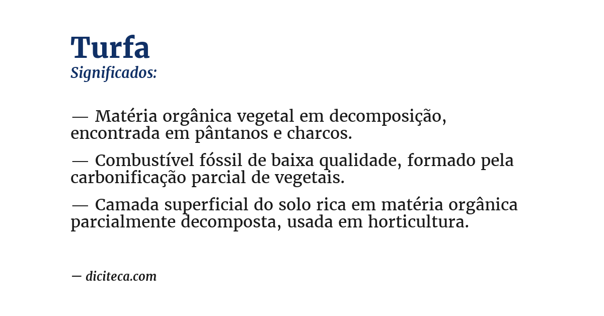 Significado de turfa