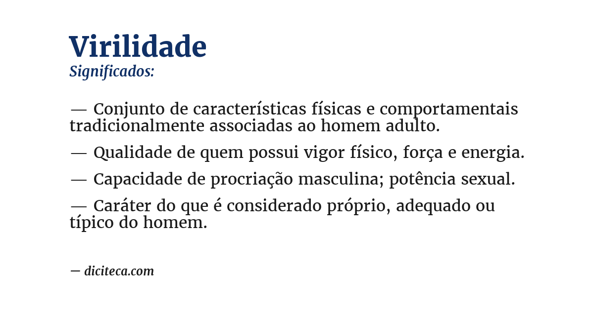 Significado de virilidade