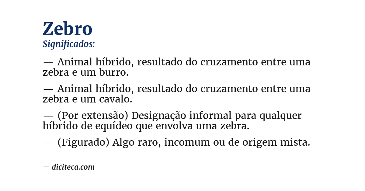 Significado de zebro