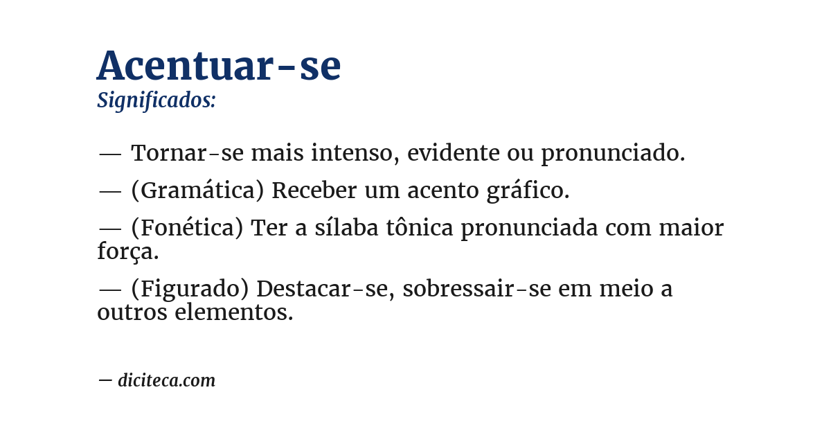 Significado de acentuar-se