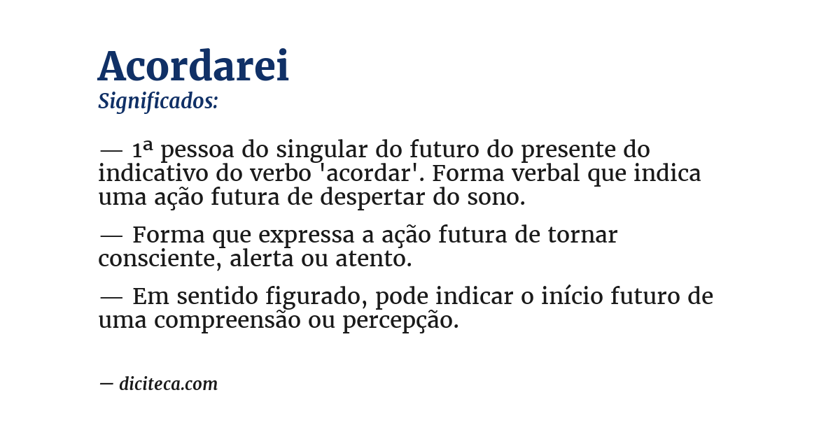 Significado de acordarei