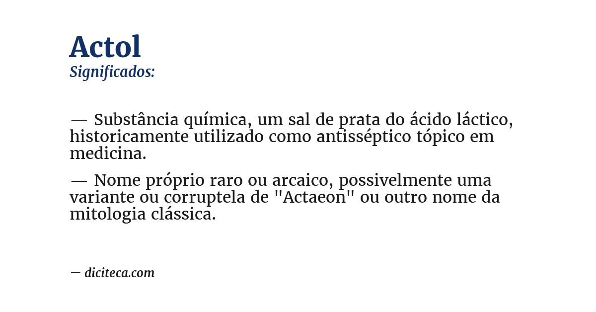 Significado de actol