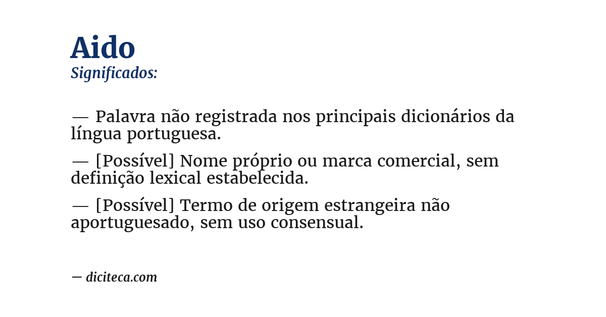 Significado de aido