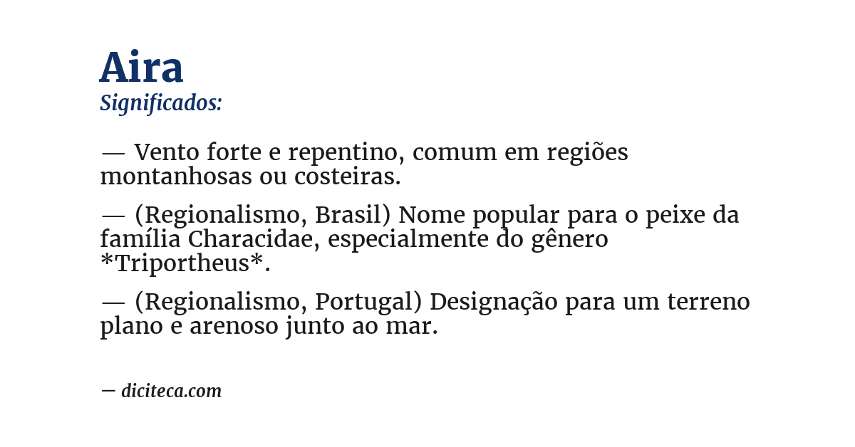 Significado de aira