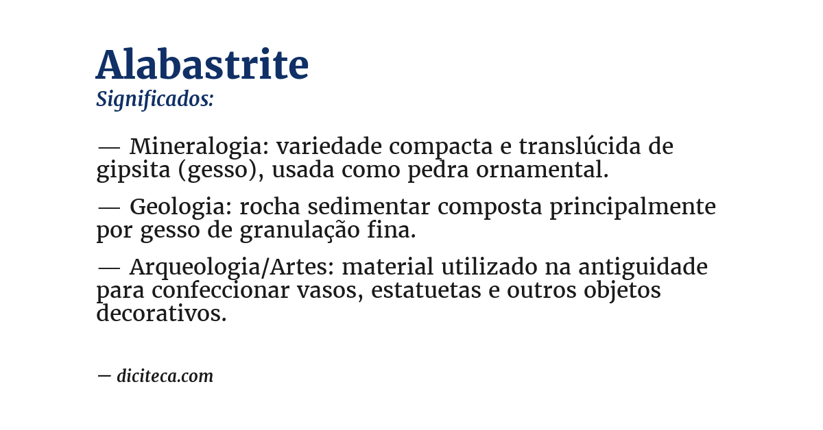 Significado de alabastrite