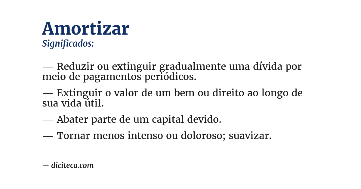Significado de amortizar