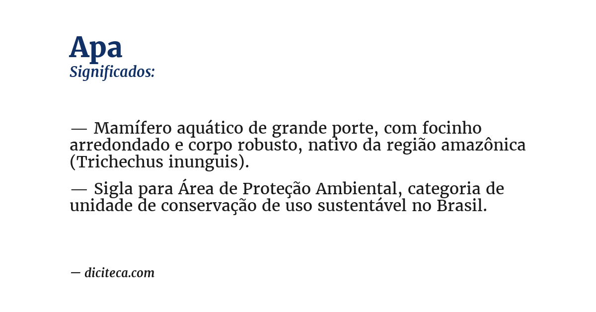 Significado de apa