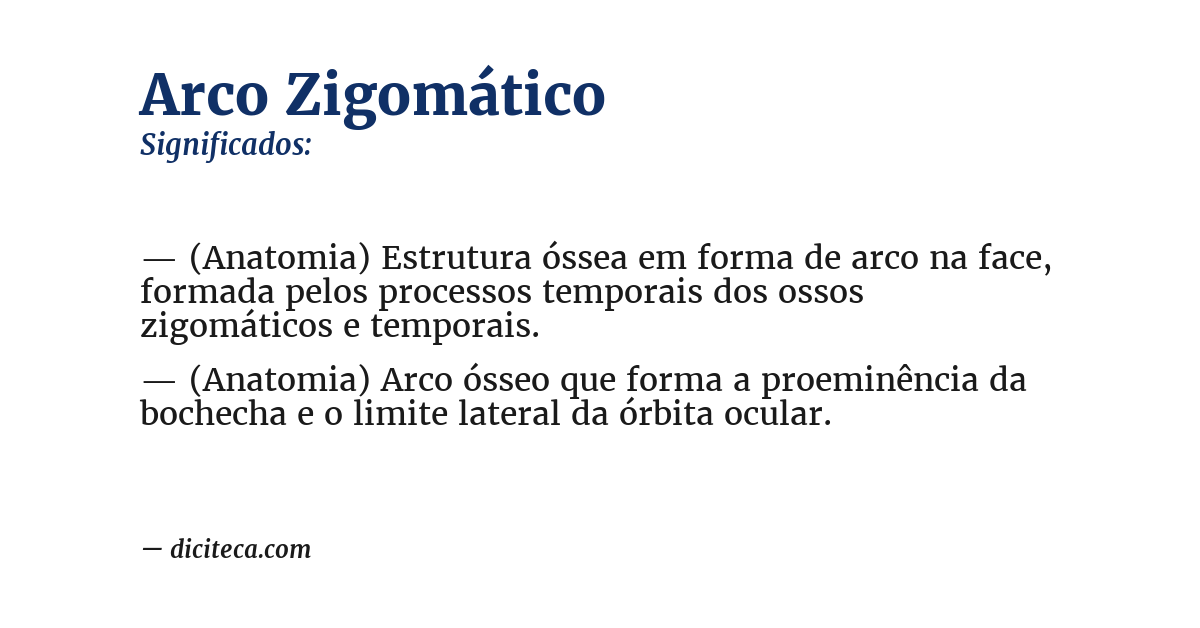 Significado de arco zigomático