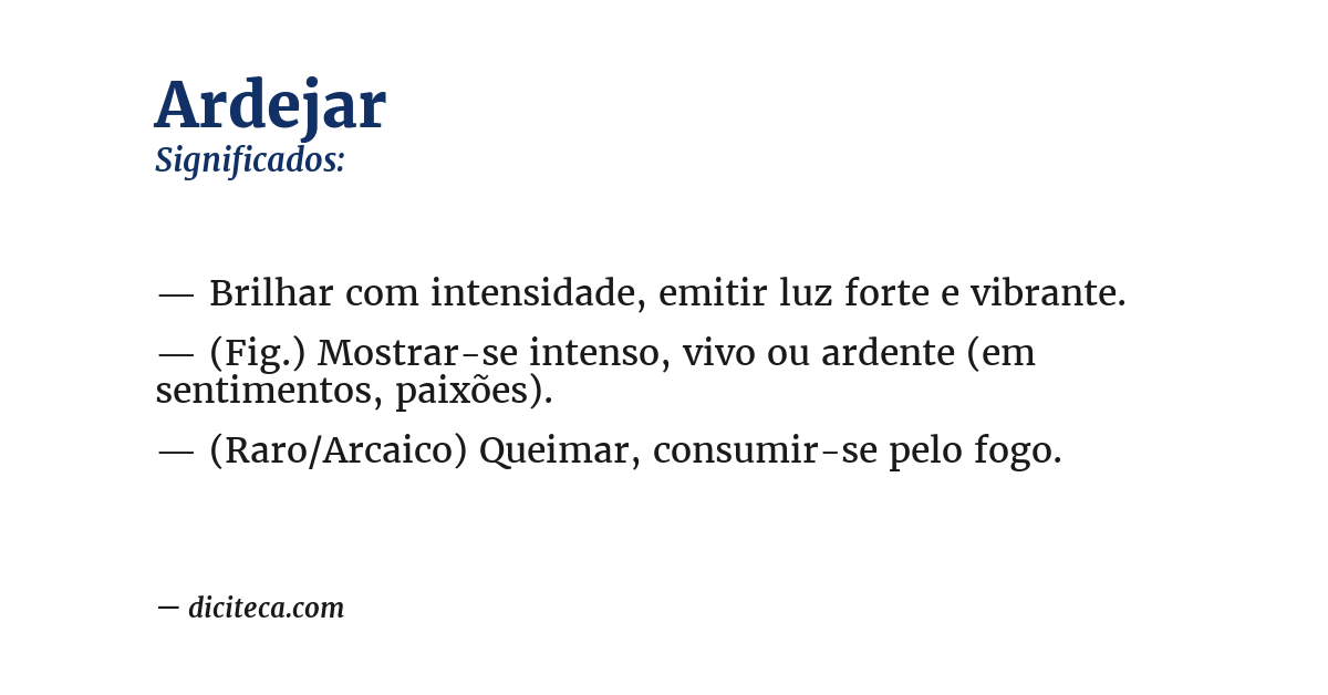 Significado de ardejar