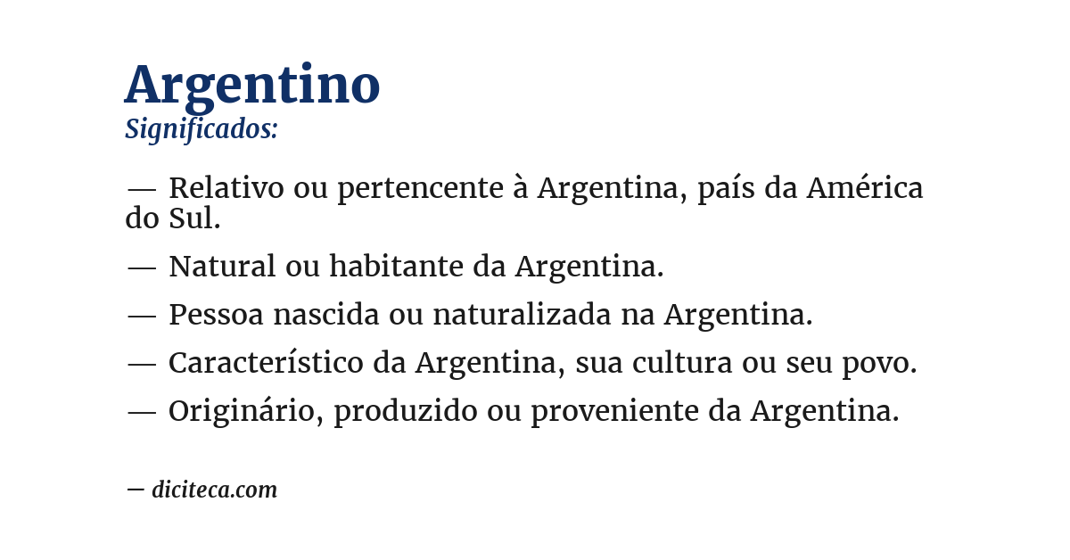 Significado de argentino