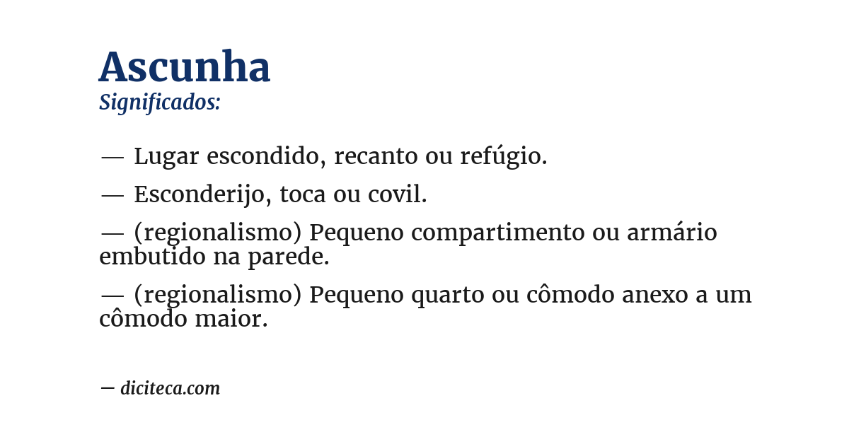 Significado de ascunha