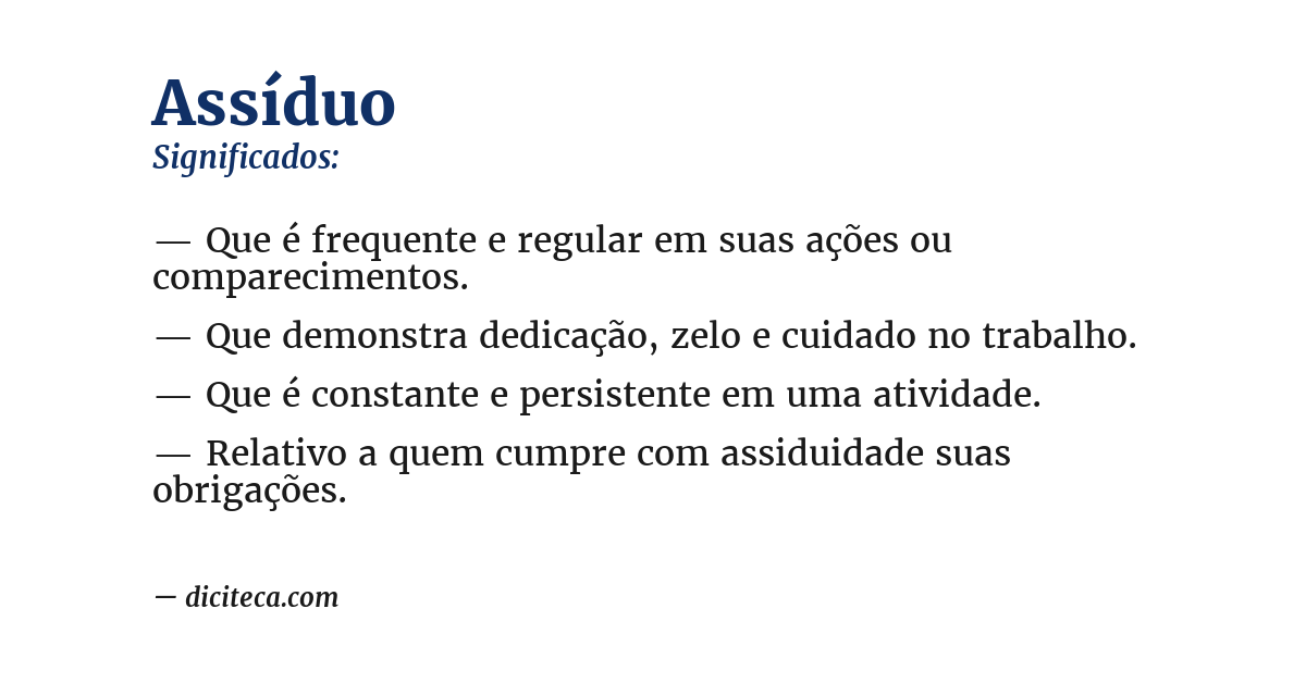 Significado de assíduo