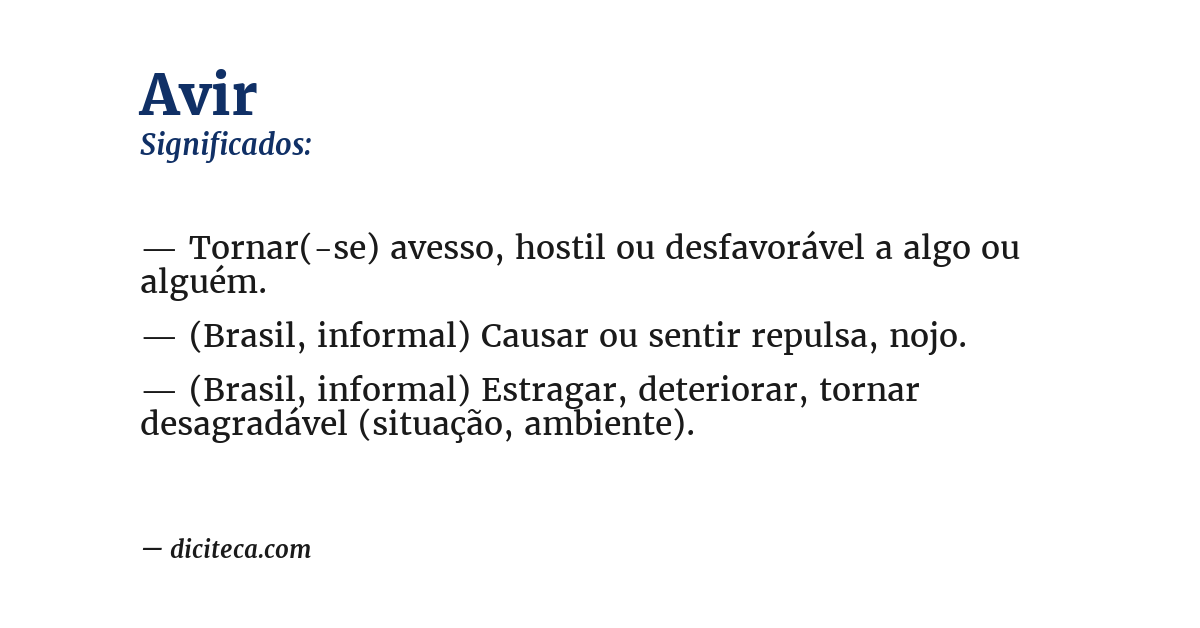Significado de avir