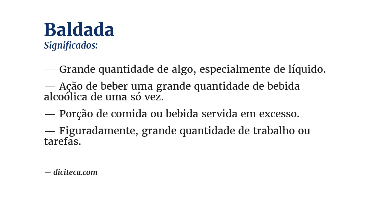 Significado de baldada