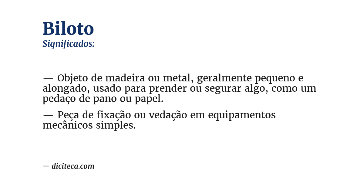 Significado de biloto