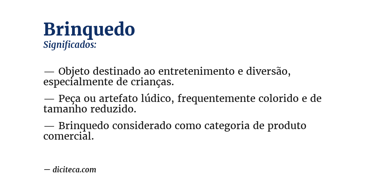 Significado de brinquedo