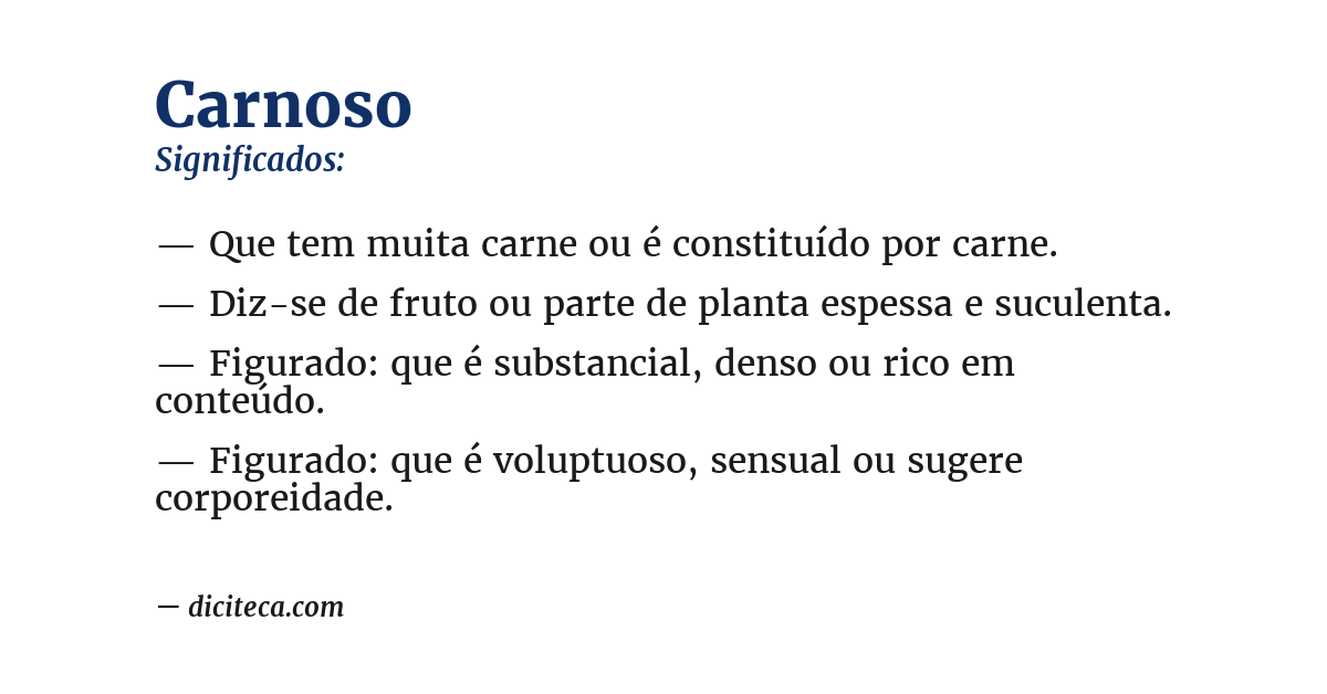 Significado de carnoso