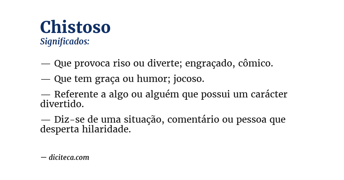 Significado de chistoso