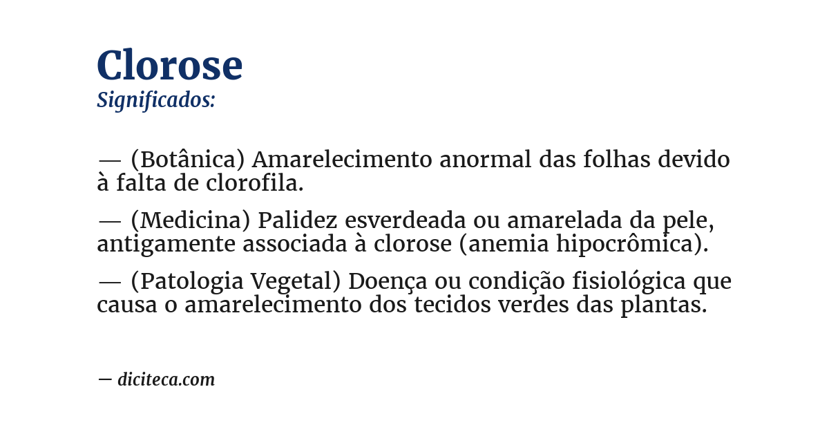 Significado de clorose
