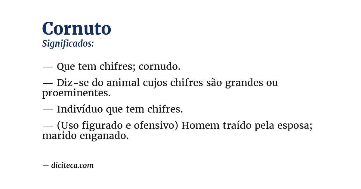Significado de cornuto