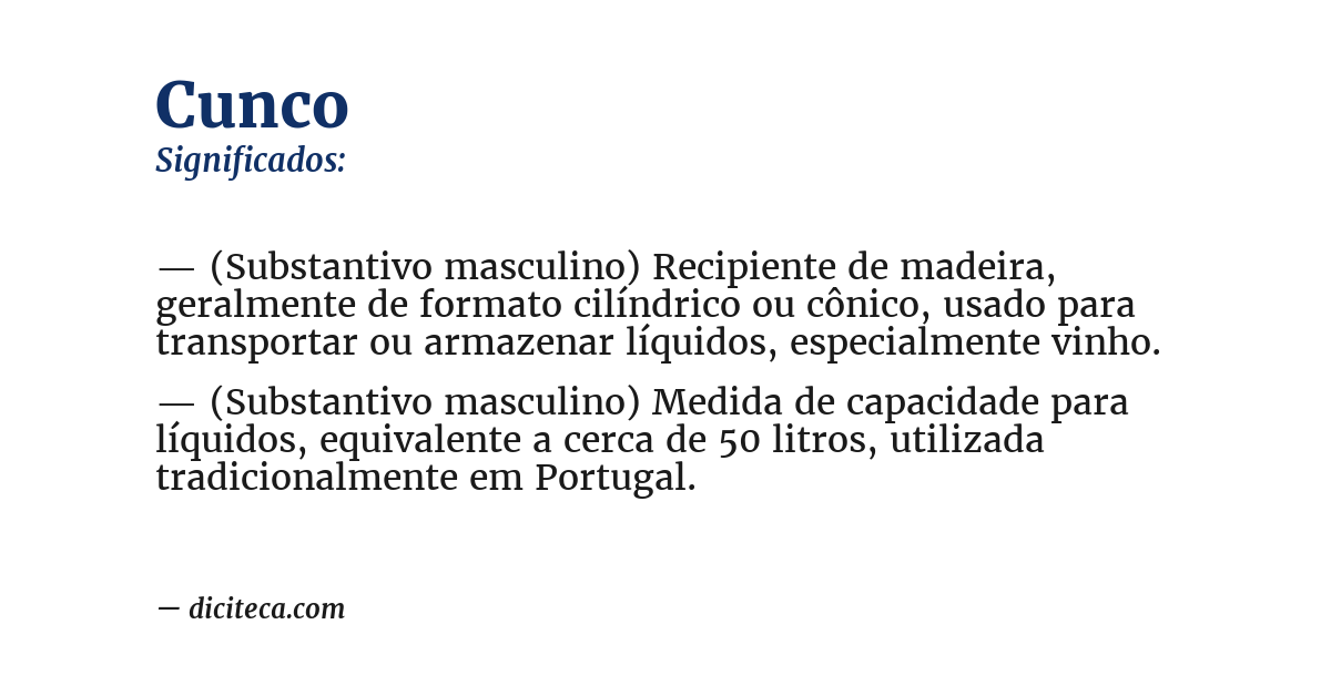 Significado de cunco