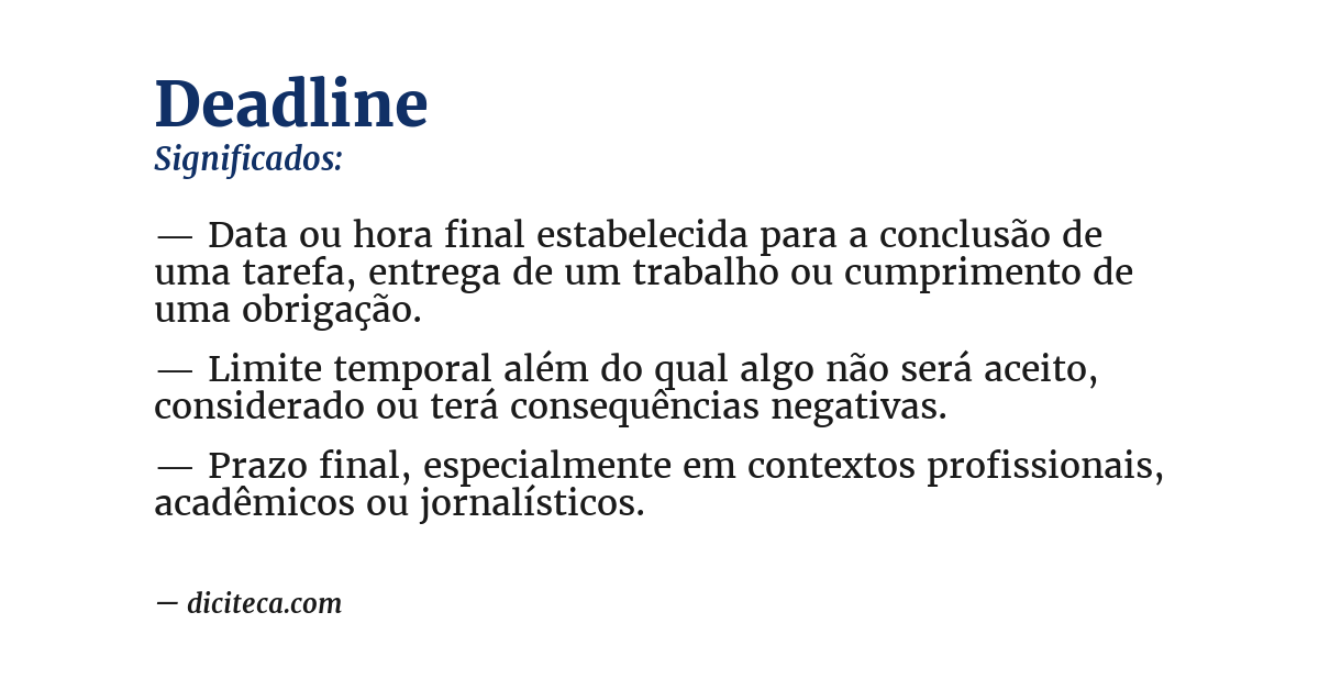 Significado de deadline
