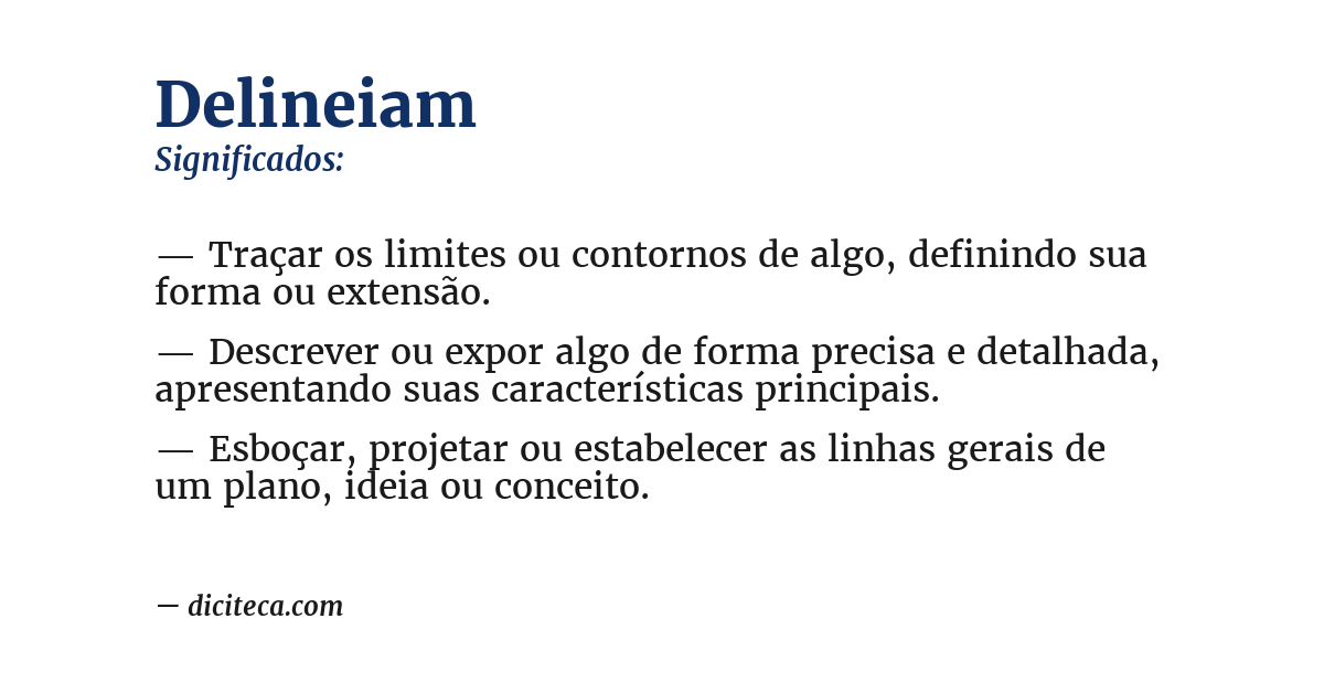 Significado de delineiam