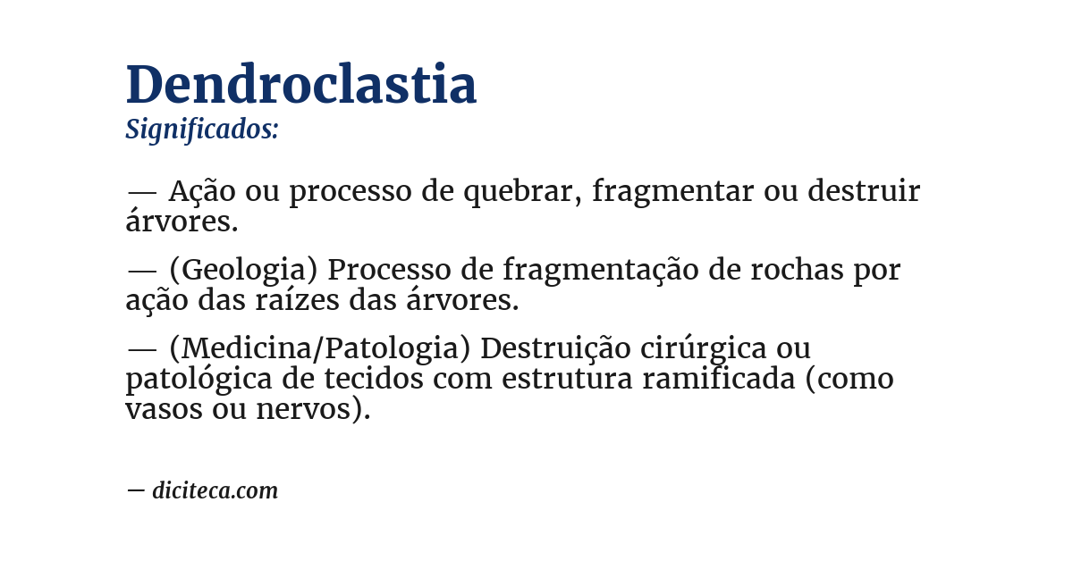 Significado de dendroclastia