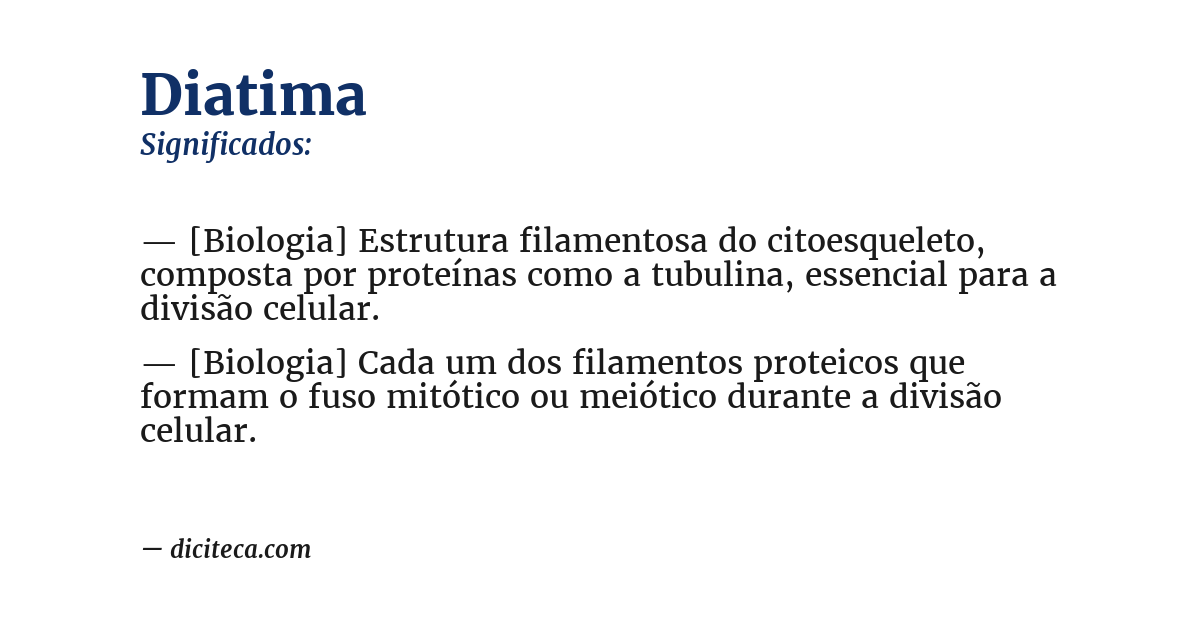 Significado de diatima