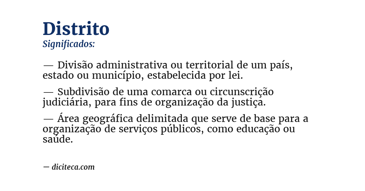 Significado de distrito